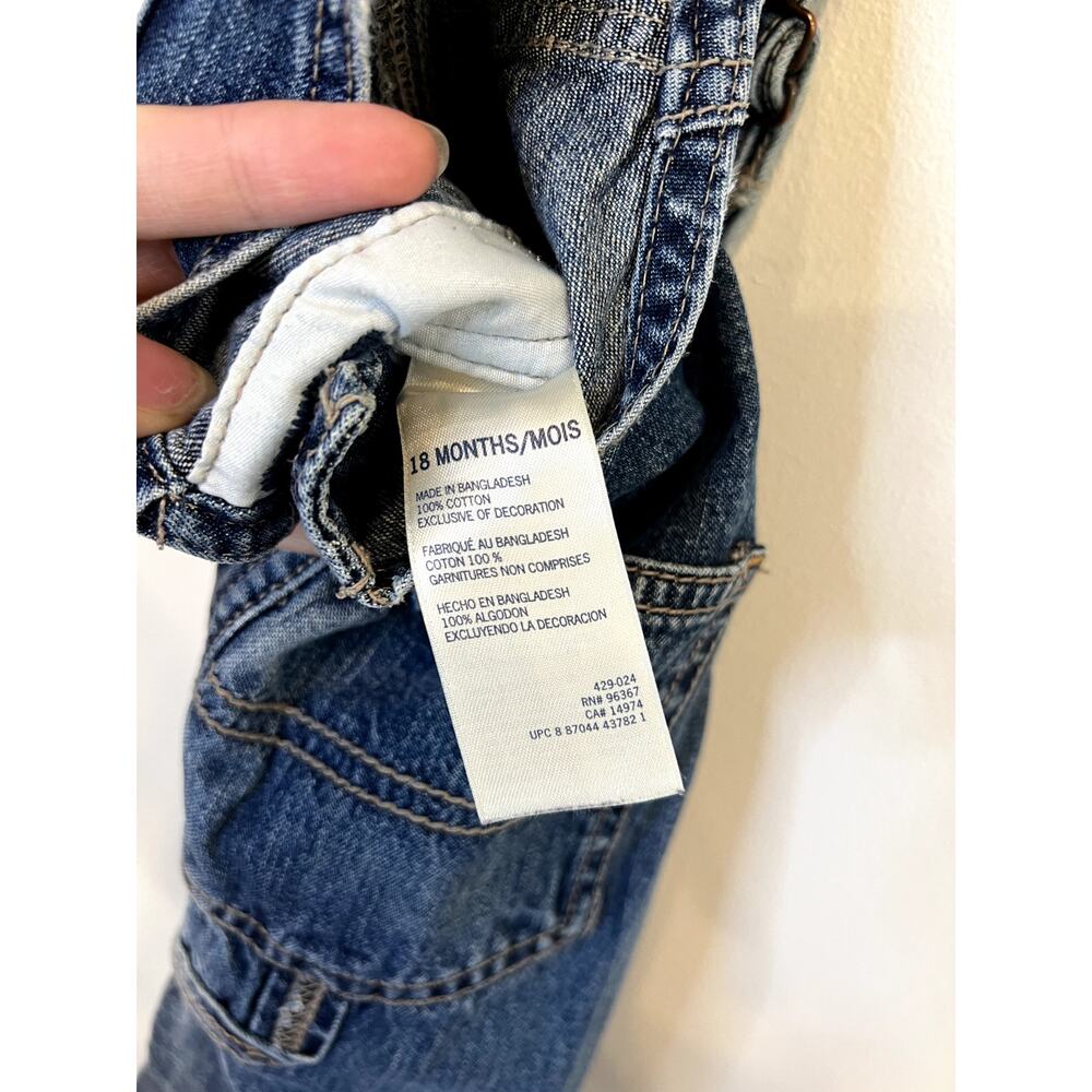 OshKosh B’gosh Vintage Denim Overalls 18 Months Carpenter Style - Picture 4 of 5